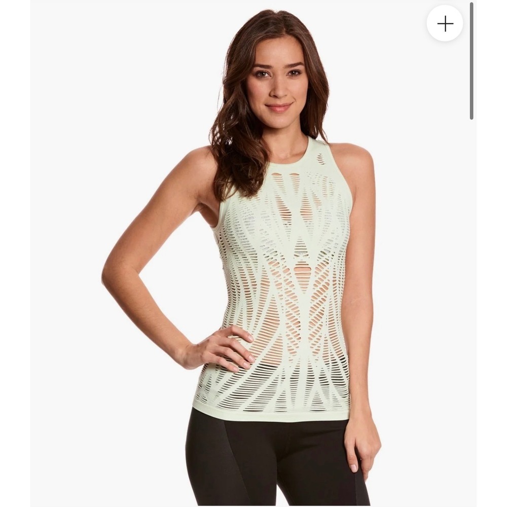 ALO Yoga Vixen Tank Mint Green Cutout Top Size M
